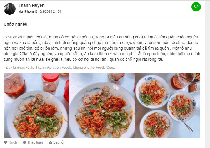 Cháo nghêu cô Gió Hội An - Món ăn vặt xế chiều làm ấm lòng thực khách